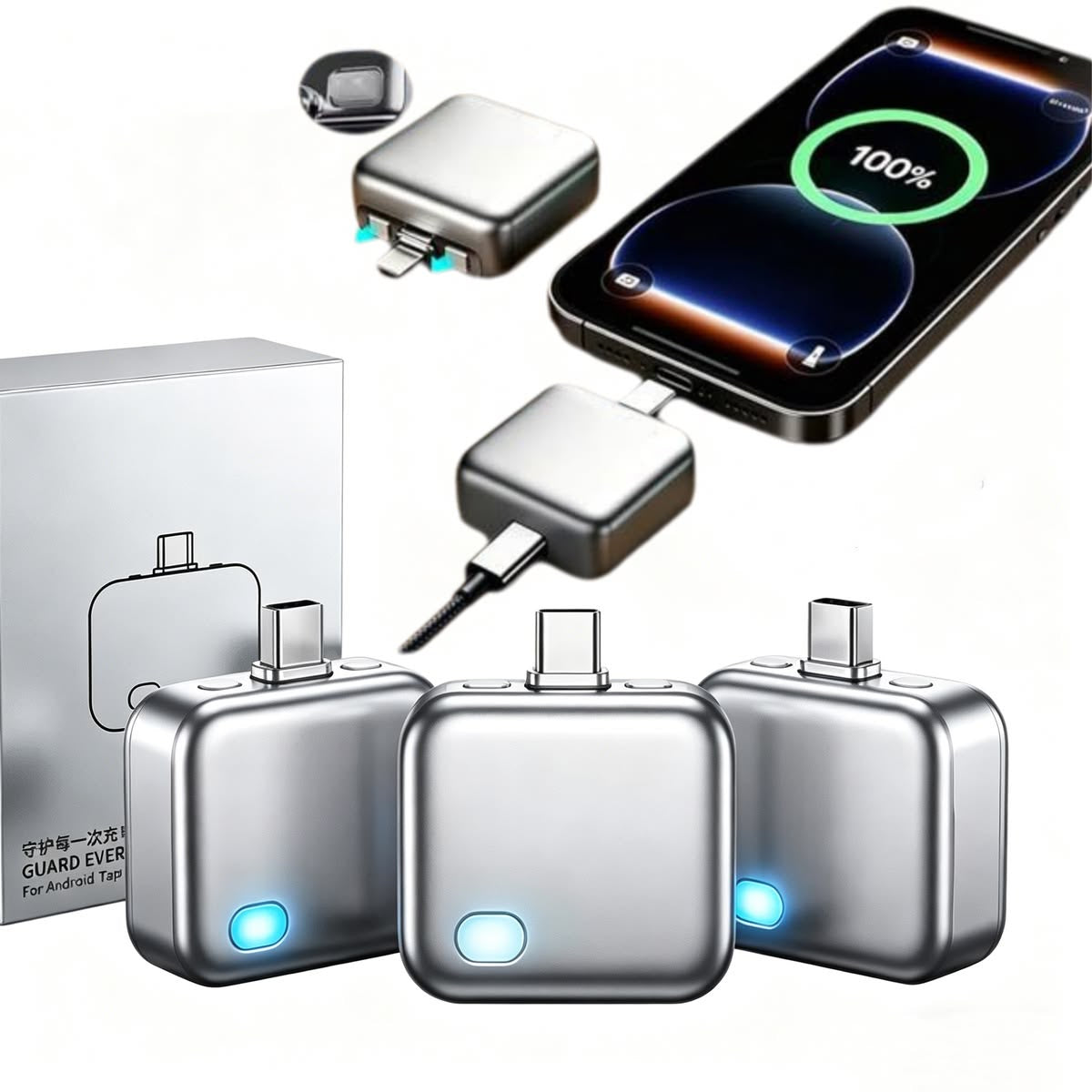 Automatic Magnetic Separator Charger (USB-C) – Fast Charging Adapter