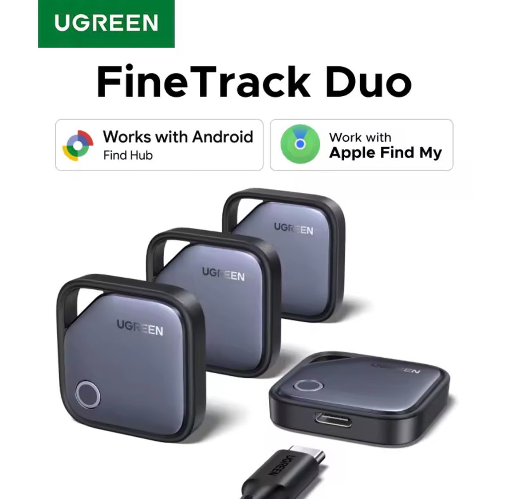 UGREEN (Dual System Compatibility) Smart Finder For Apple Find My (iOS) & Find Hub App (Android) Bluetooth Tracker Card